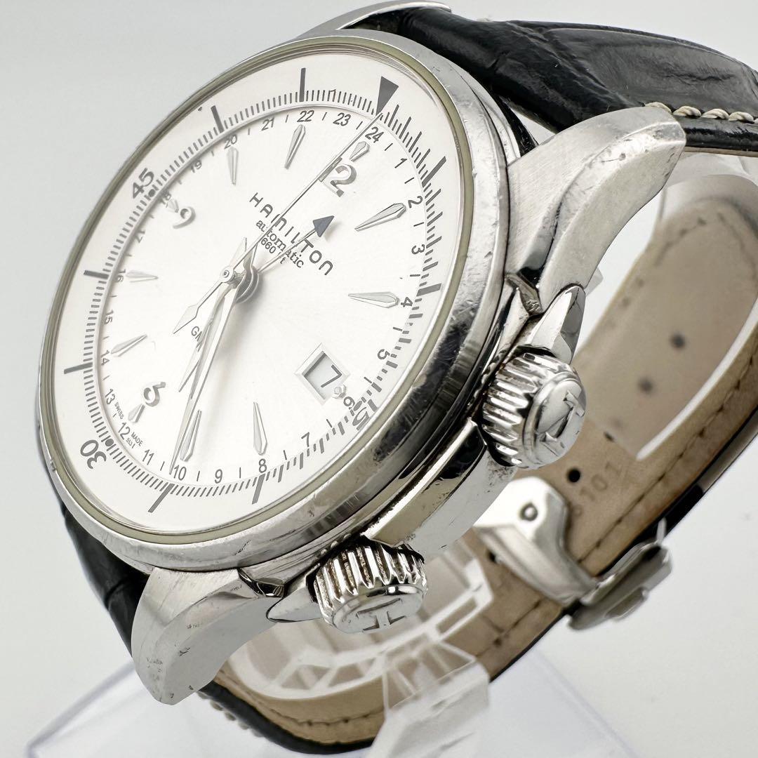  状態良好品　HAMILTON ハミルトン JAZZ MASTER ジャズマスター GMT H326250 自動巻き メンズ　腕時計_画像3