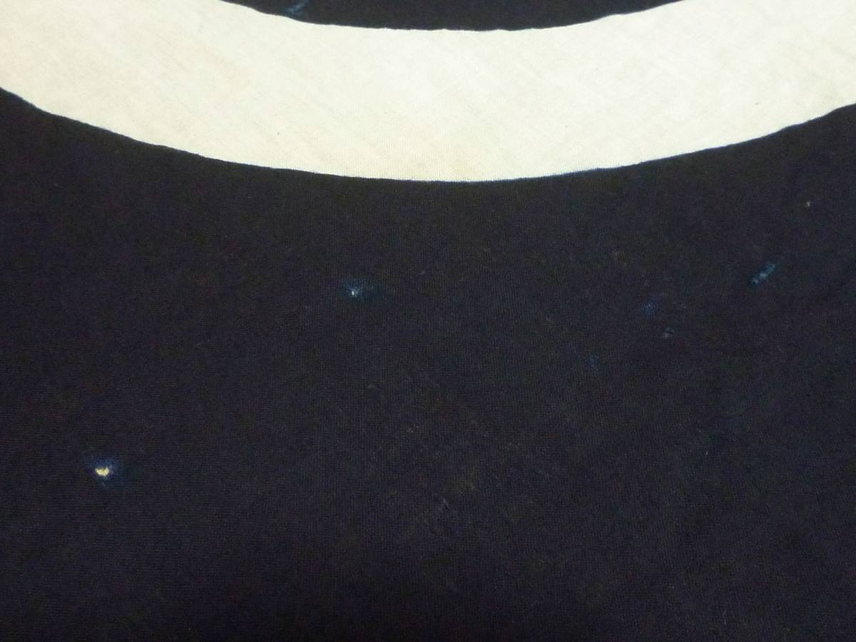 【古布】広幅藍染木綿　106㎝×230㎝　木瓜紋２ツ_画像6