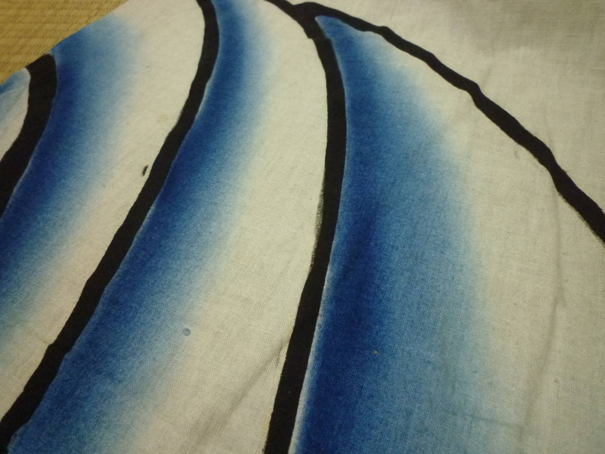 【古布】小ぶりな木綿幟旗　35㎝×290㎝　梅鉢紋　のぼり鯉_画像5