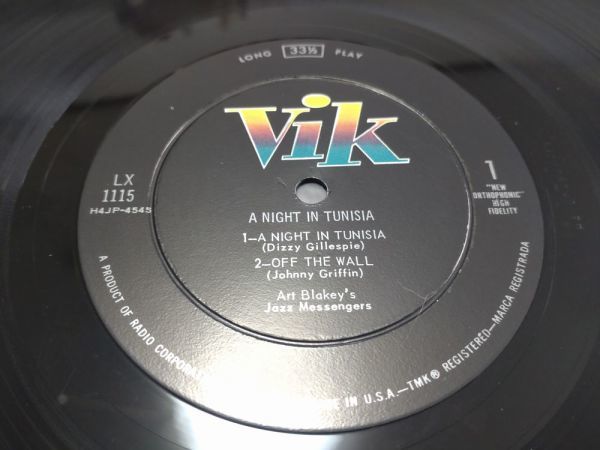 US盤Vik両溝オリジナルMono Art Blakey/A Night In Tunisia_画像4