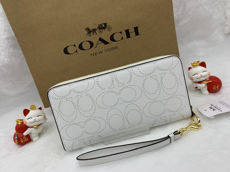 コーチ COACH 長財布 財布 プレゼント 贈り物 シグネチャー ホワイト 白 ロング ジップ 新品 未使用 ファッション C4715 A043_画像4