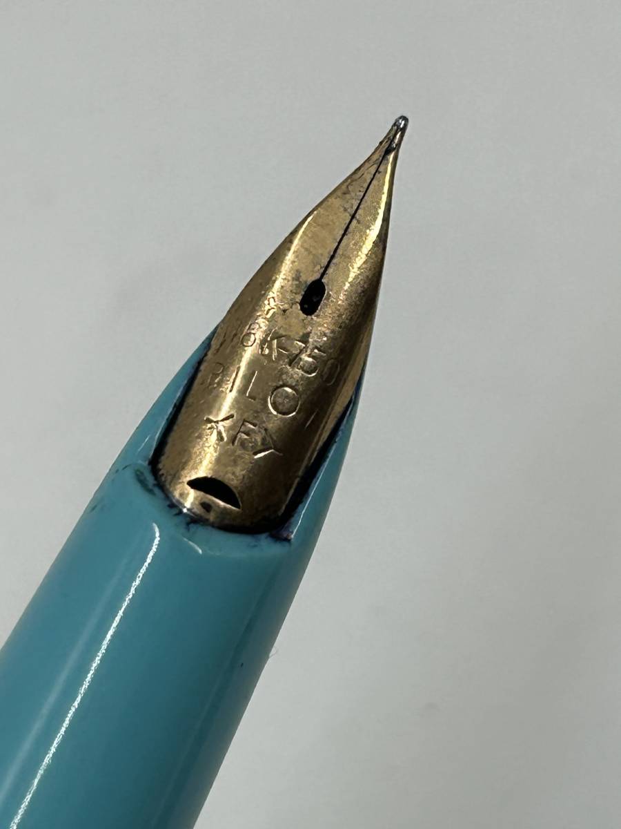 PILOT パイロット 万年筆 Elite エリート ペン先 18K・金　希少カラー　ブルー_画像4