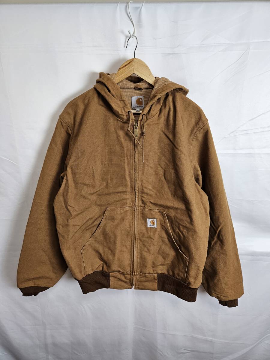 Carhartt/カーハート/アクティブジャケット/ACTIVE JACKET/アクティブパーカー/ブルゾン/M/USA製/裏地サーマル/ダック地/古着/824_画像1