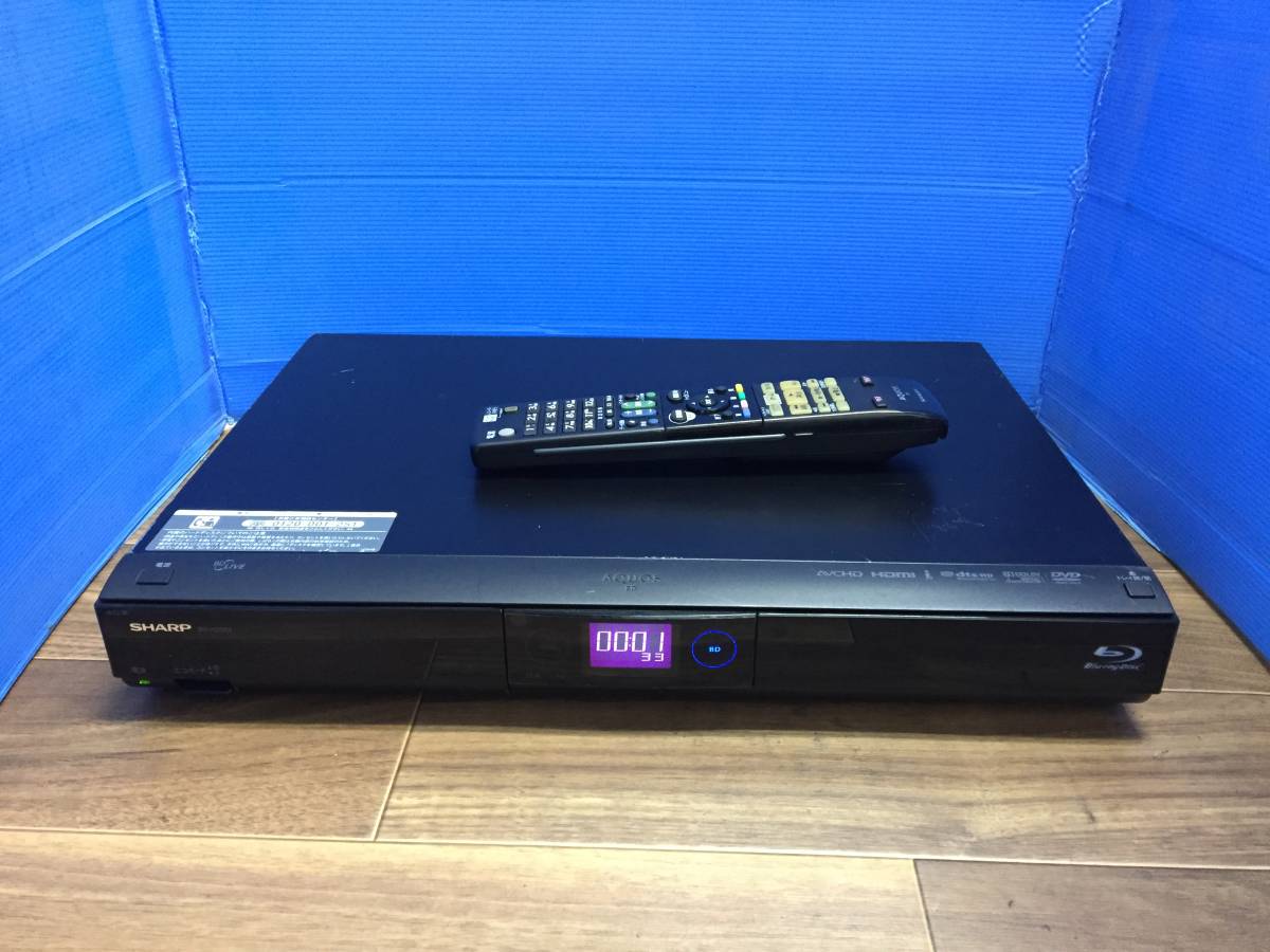 SHARP AQUOS HDD/ブルーレイレコーダー BD-HDS53　純正リモコン付　中古品B-9789_画像1