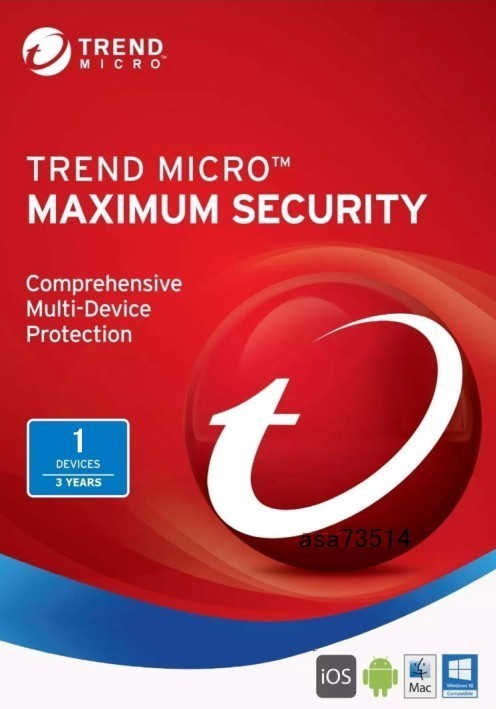 『即納 サポート』3年1台 英語版 ウイルスバスター クラウド 最新バージョン ダウンロード版 トレンドマイクロ (TREND MICRO) セキュリティ_画像1