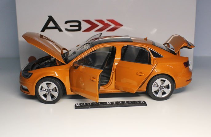 ▲全開閉！Orange！AUDI特注 1/18 アウディ Audi A3 Limousine 金属製