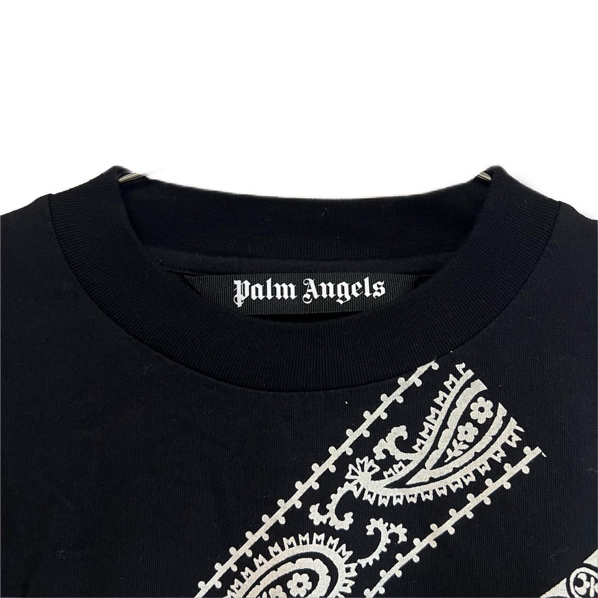 Palm Angels パームエンジェルス　ロングTシャツ　ペイズリー　ブラック