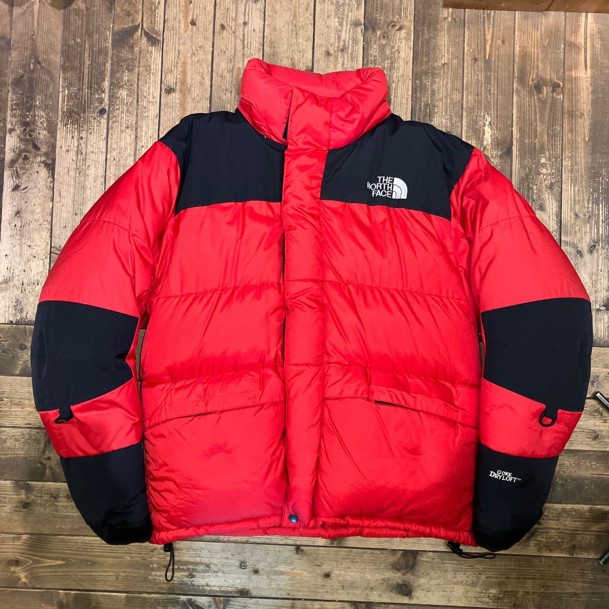 THE NORTH FACE ダウンジャケット　GORE DRYLOFT ダウン　グースダウンジャケット　90s グースダウン　ジャケット　レッド