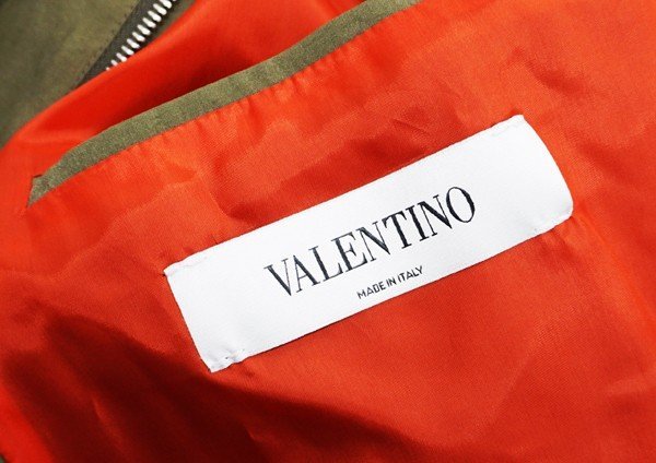 /◆美品【VALENTINO ヴァレンティノ】ミリタリーコート カーキ I44_画像4