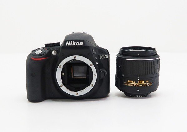 ◇【Nikon ニコン】D3300 18-55 VR II レンズキット デジタル一眼カメラ ブラック_画像1
