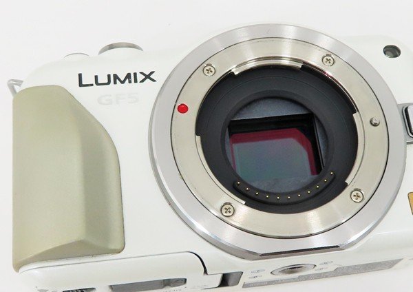 ◇ジャンク【Panasonic パナソニック】LUMIX DMC-GF5-W ボディ ミラーレス一眼カメラ シェルホワイト_画像5