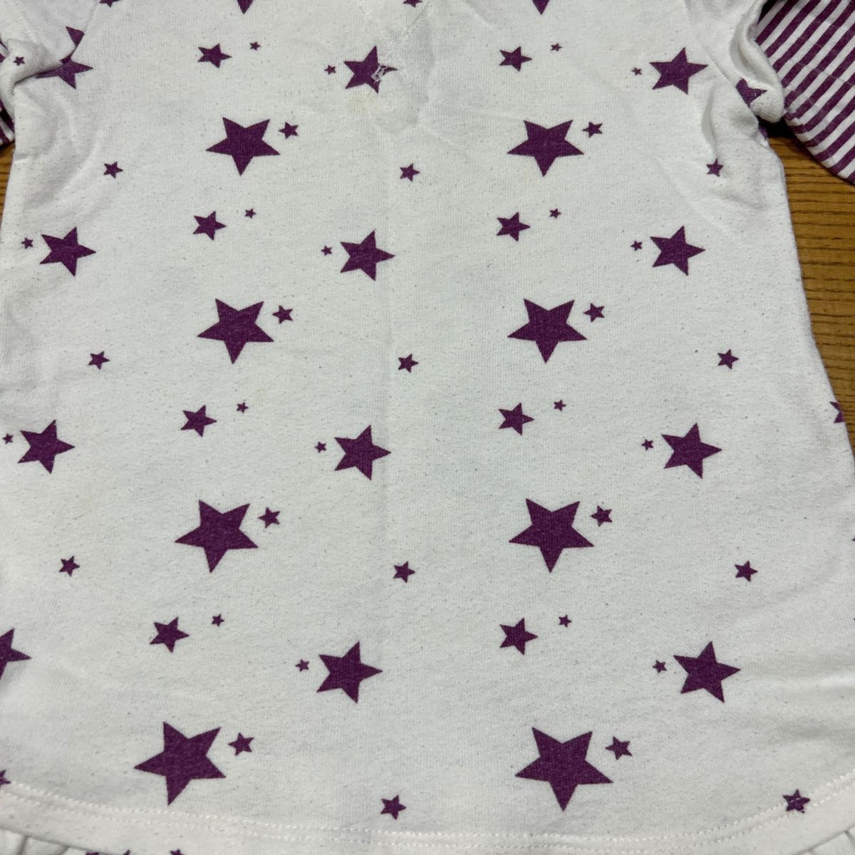 【OLD NAVY】(USED)長袖Tシャツ一体型 星柄ワンピース 5T(110cm) オールドネイビー