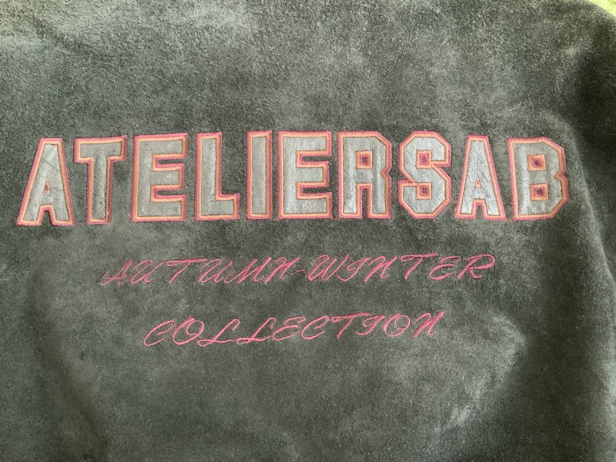  superior article all leather ATELIERSAB marks li feed b stadium jumper jacket suede × arm leather cow leather men's L~LL corresponding ASM A.S.M Vintage 