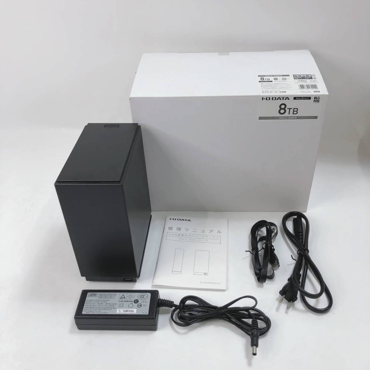 送料込 アイオーデータ アイ・オー・データ NAS 8TB デュアルコアCPU HDL2-AA8/E C28-230901-007_画像1