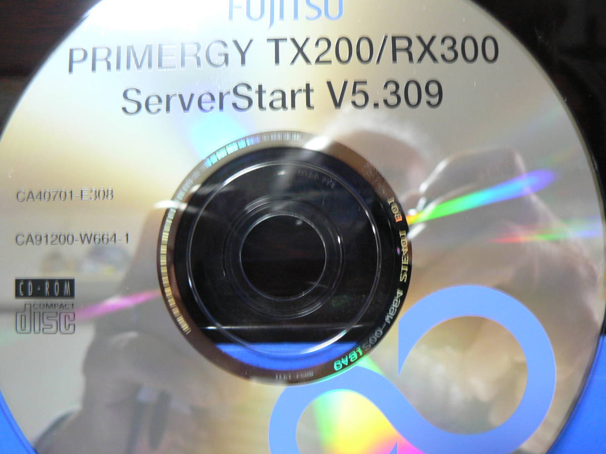 送料最安 120円 CDF58-02：FUJITSU　PRIMERGY TX200/RX300 ServerStart　V5.309　CA40701-E308/CA91200-W664-1_画像1