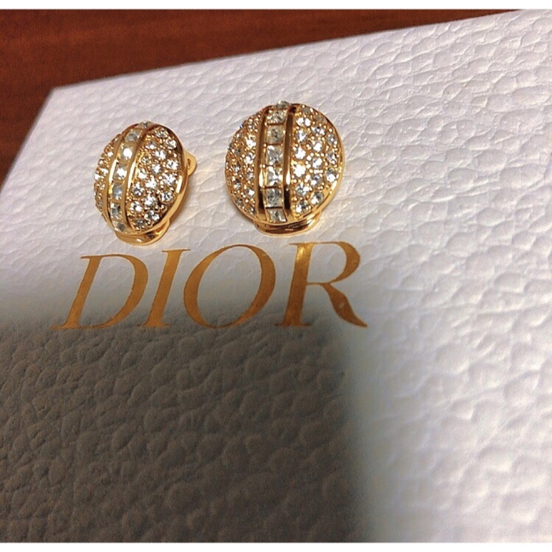 Dior 上品 イヤリング 可愛い レア gold ストーン キラキラ｜Yahoo
