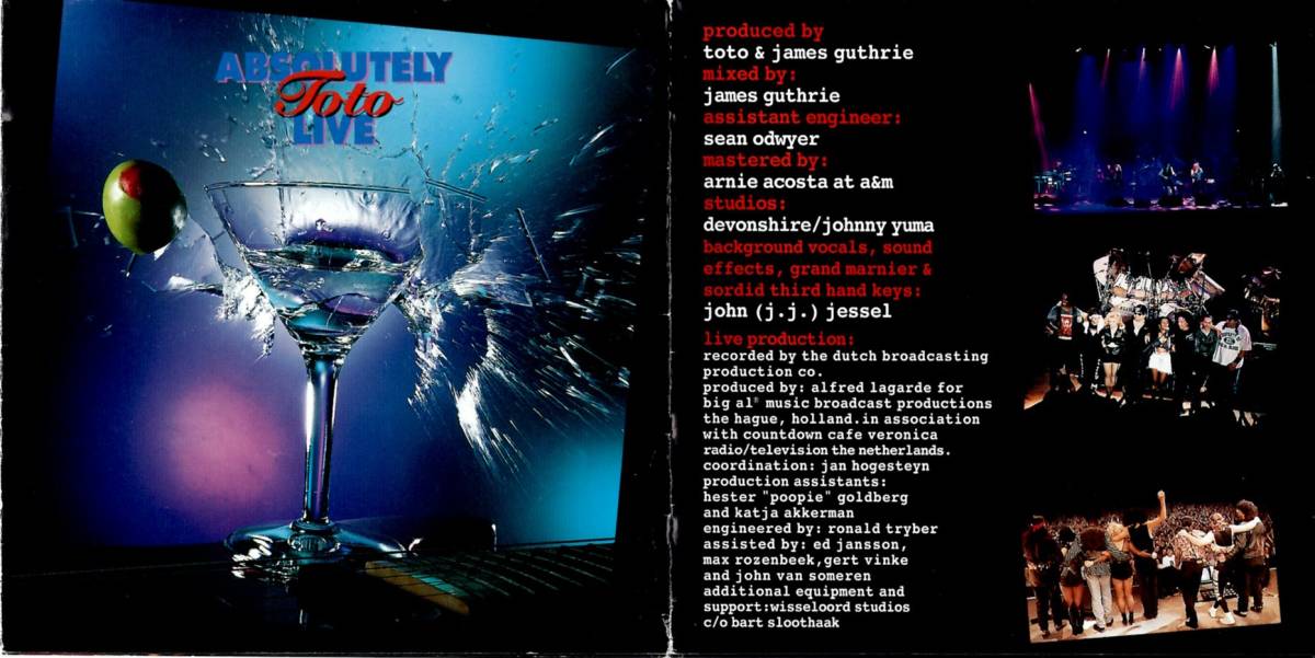 TOTO＜トト、スティーヴ・ルカサー＞「Absolutely Live」2枚組ライブ盤CD＜ロザーナ、99、アフリカ、ホールド・ユー・バック、他収録＞_画像5