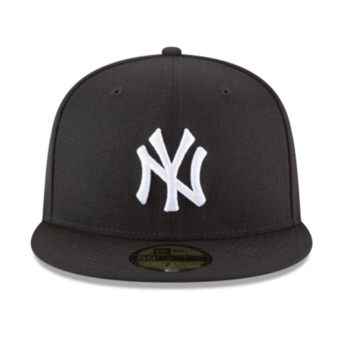 ☆正規品新品☆NEWERA 59FIFTY ニューエラ キャップ 帽子 野球帽 5950シリーズ ヤンキース ブラック×ホワイト 60.6cm ユニセックス_画像2