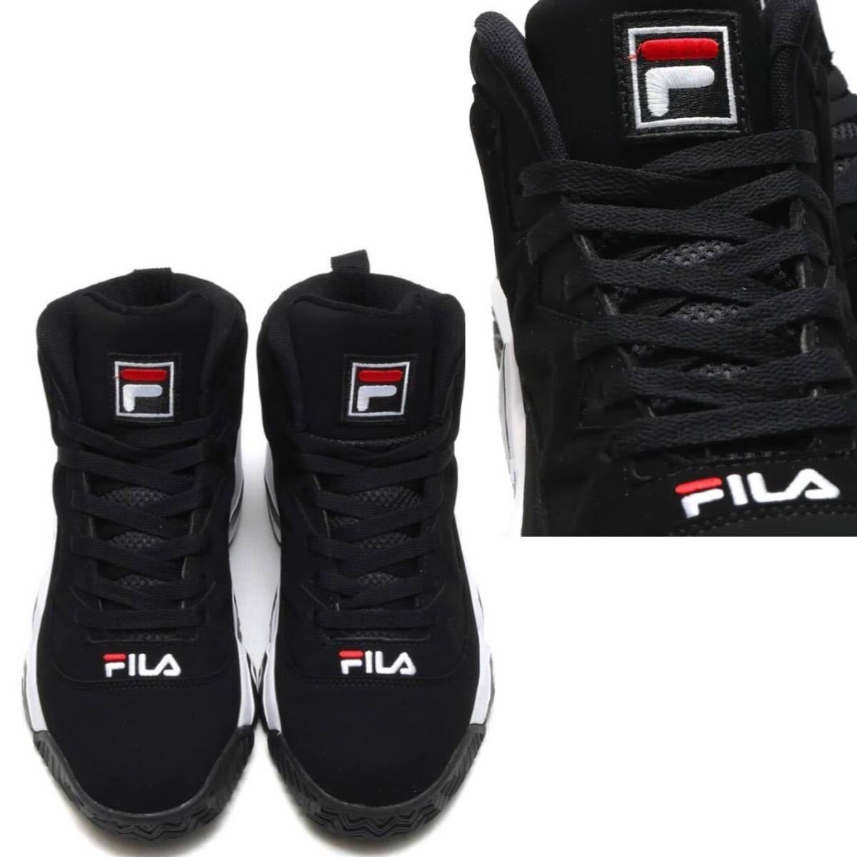 ☆正規品新品☆FILA MASHBURN MB フィラ シューズ スニーカー FHE102 マッシュバーン バスケットシューズ ハイカット ブラック JP27.0cm_画像4