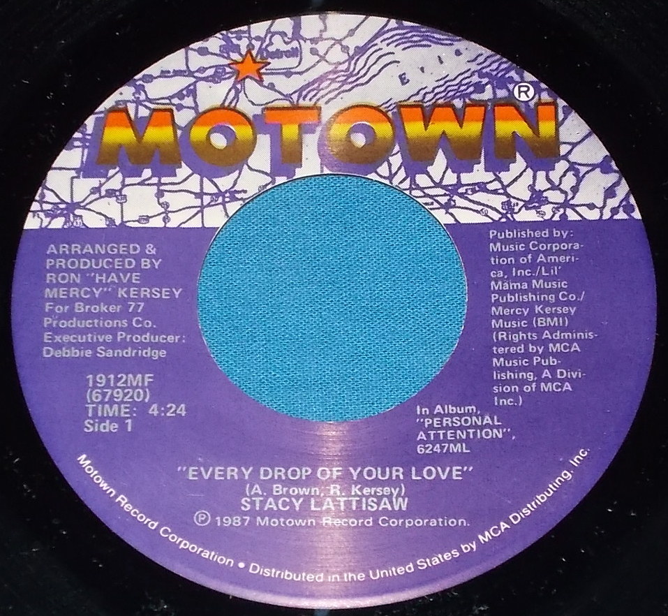 ☆7inch EP★US盤●STACY LATTISAW/ステイシー・ラティソウ「Every Drop Of Your Love」80sR&B名曲!●_画像3