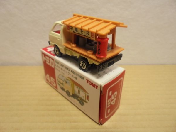 絕版No.45 Suzuki Carry Ramen Shop Red TOMY    原文:絶版　No.45　スズキ キャリー ラーメン屋　赤TOMY