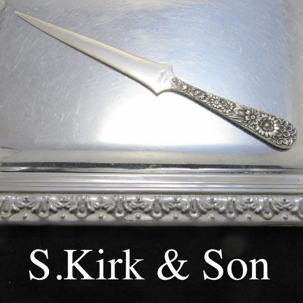 【S.Kirk & Son】【純銀】レターナイフ 花々が彩る スターリングシルバー