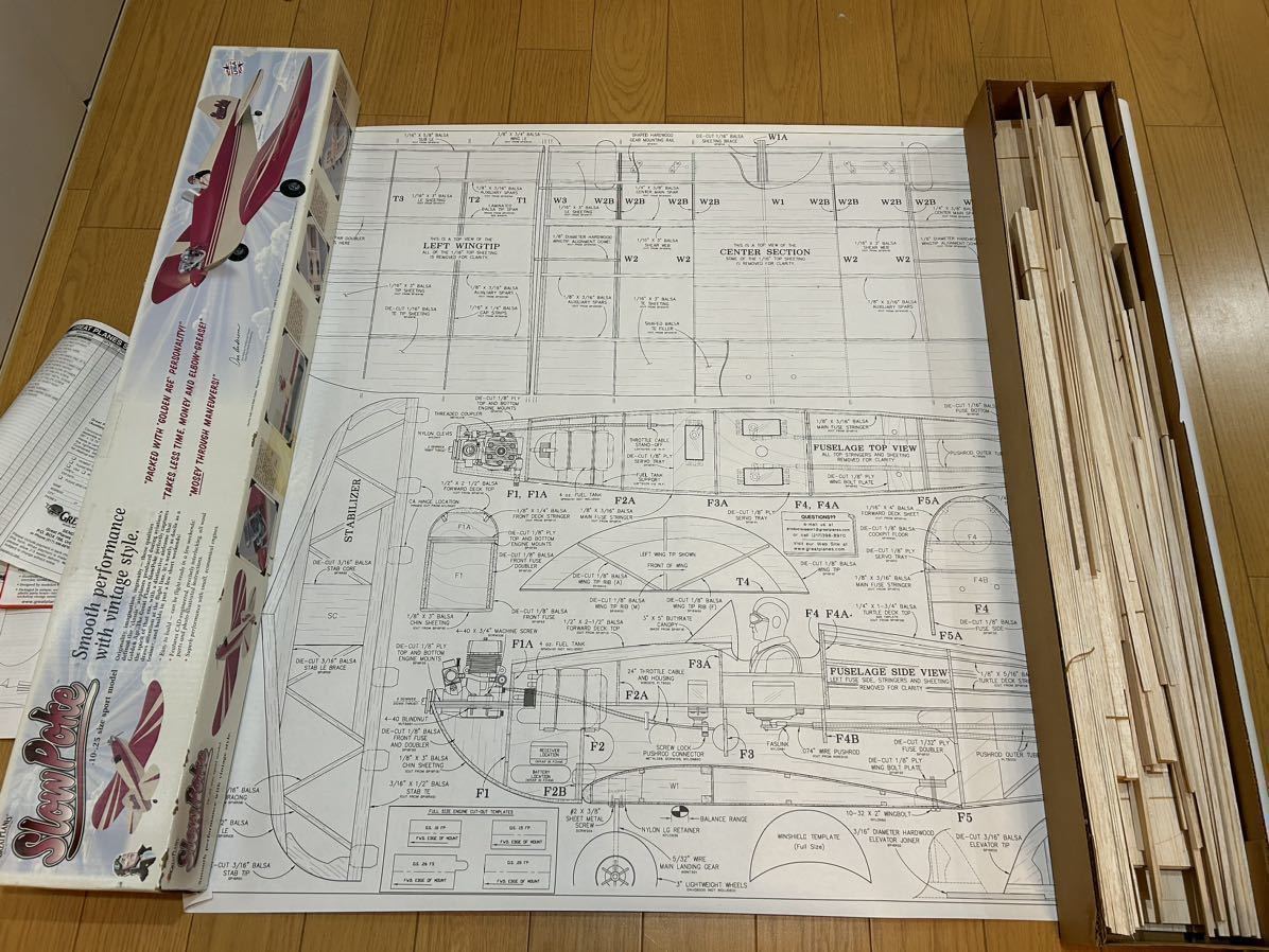 希少 未使用 未組立　スローポーク15 グレートプレーンズ　バルサキット　2st 10〜25 4st 26 Slow Poke 15 GREAT PLANES_画像6