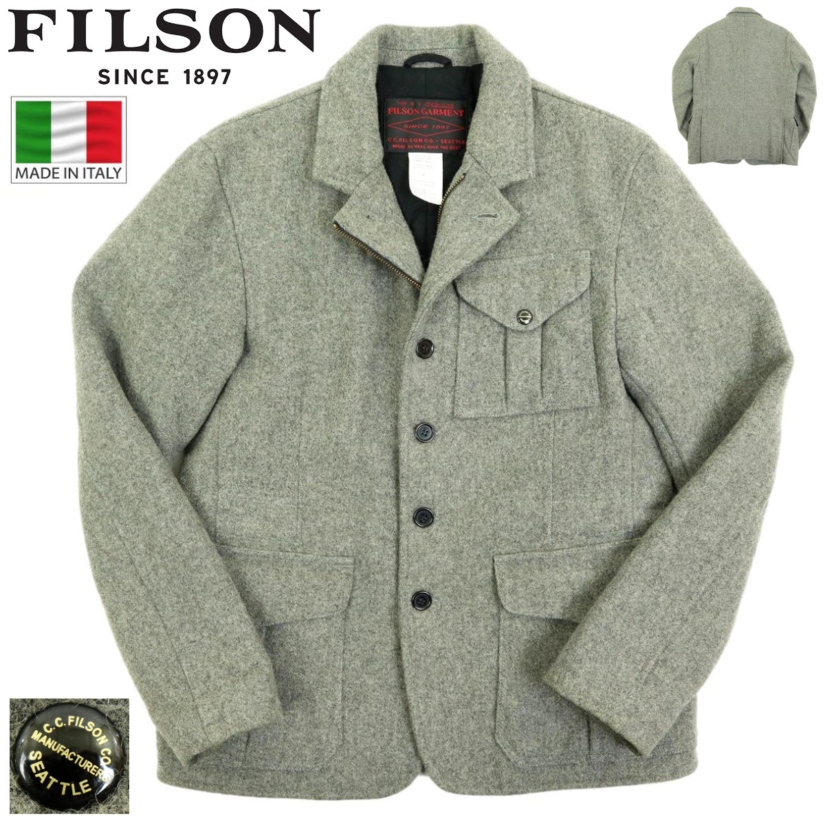 本物の 【T176】【イタリー製】FILSON フィルソン レイルロードマンズ