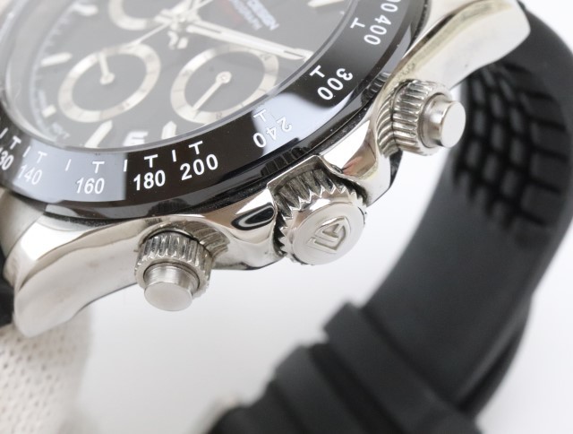 2311-559 パガーニデザイン PD-1664 クオーツ腕時計 クロノグラフ 日付 純正ベルト 箱 ギャランティカード_画像2