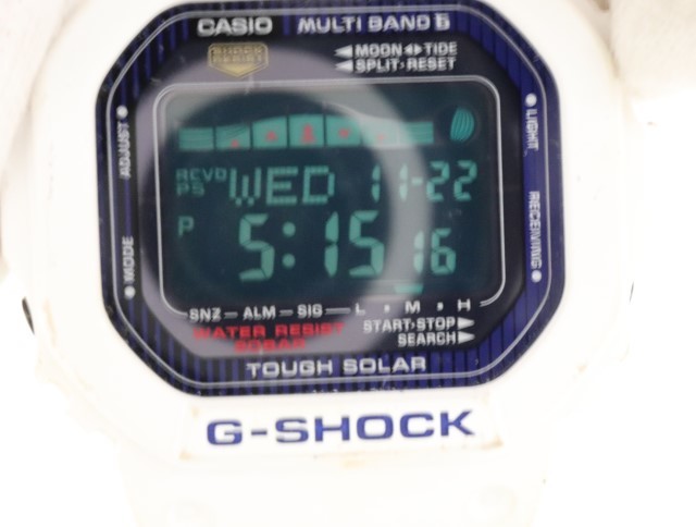 2311-625 カシオ 電波ソーラー 腕時計 CASIO G-SHOCK GWX-5600C-1JF G-LIDE サマーモデル タフソーラー ホワイト 純正ベルト_画像8