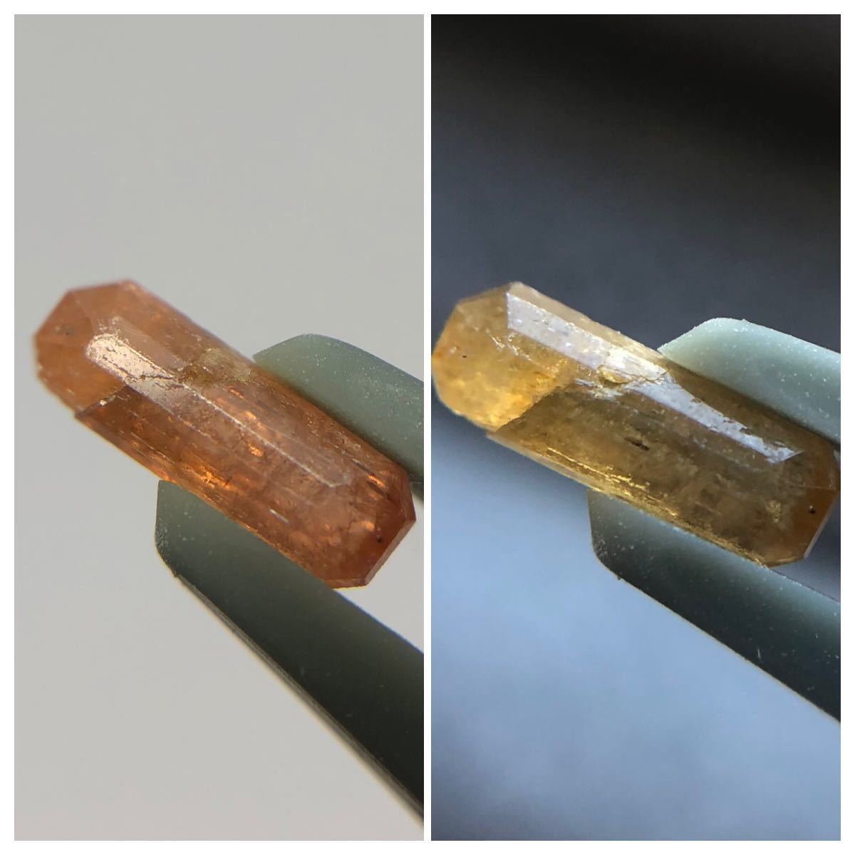 天然カラーチェンジゼノタイム　0.5ct パキスタン産　レア　ルース　天然石　裸石　希少石　1円〜_画像1