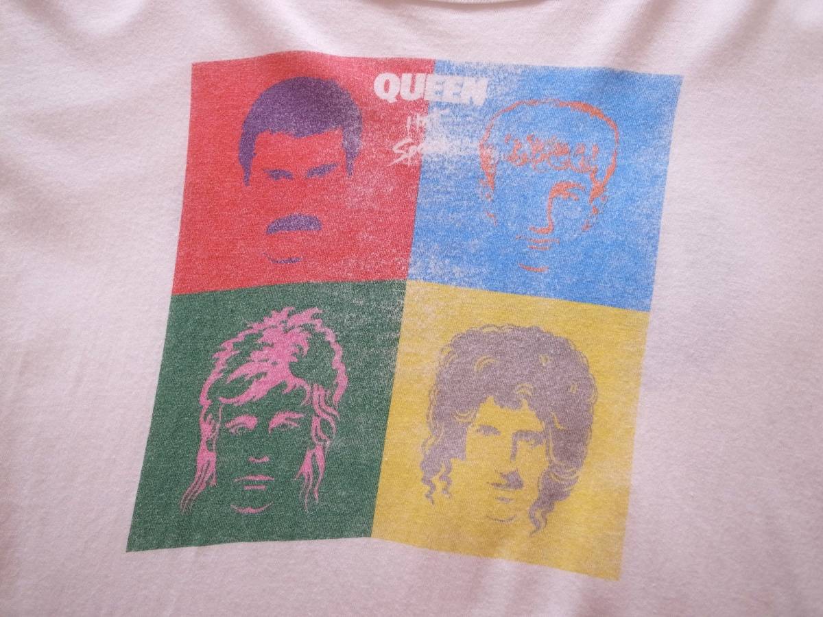 80s当時のオリジナル Vintage QUEEN 10th Anniversary T shirt クイーン HOT SPACE 来日公演 ヴィンテージT バンドT ロックT ツアーT _画像4