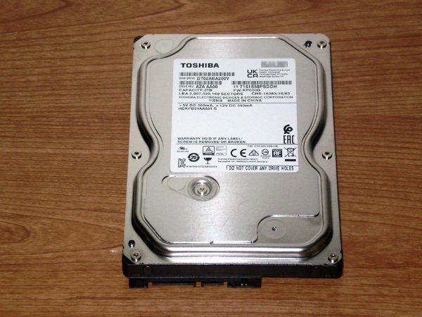 ★ 2TB ★ TOSHIBA 【 DT02ABA200V 】 AVコマンド対応 稼動少 2022年製★1A1S_写真は流用（見た目はほぼ同じです）