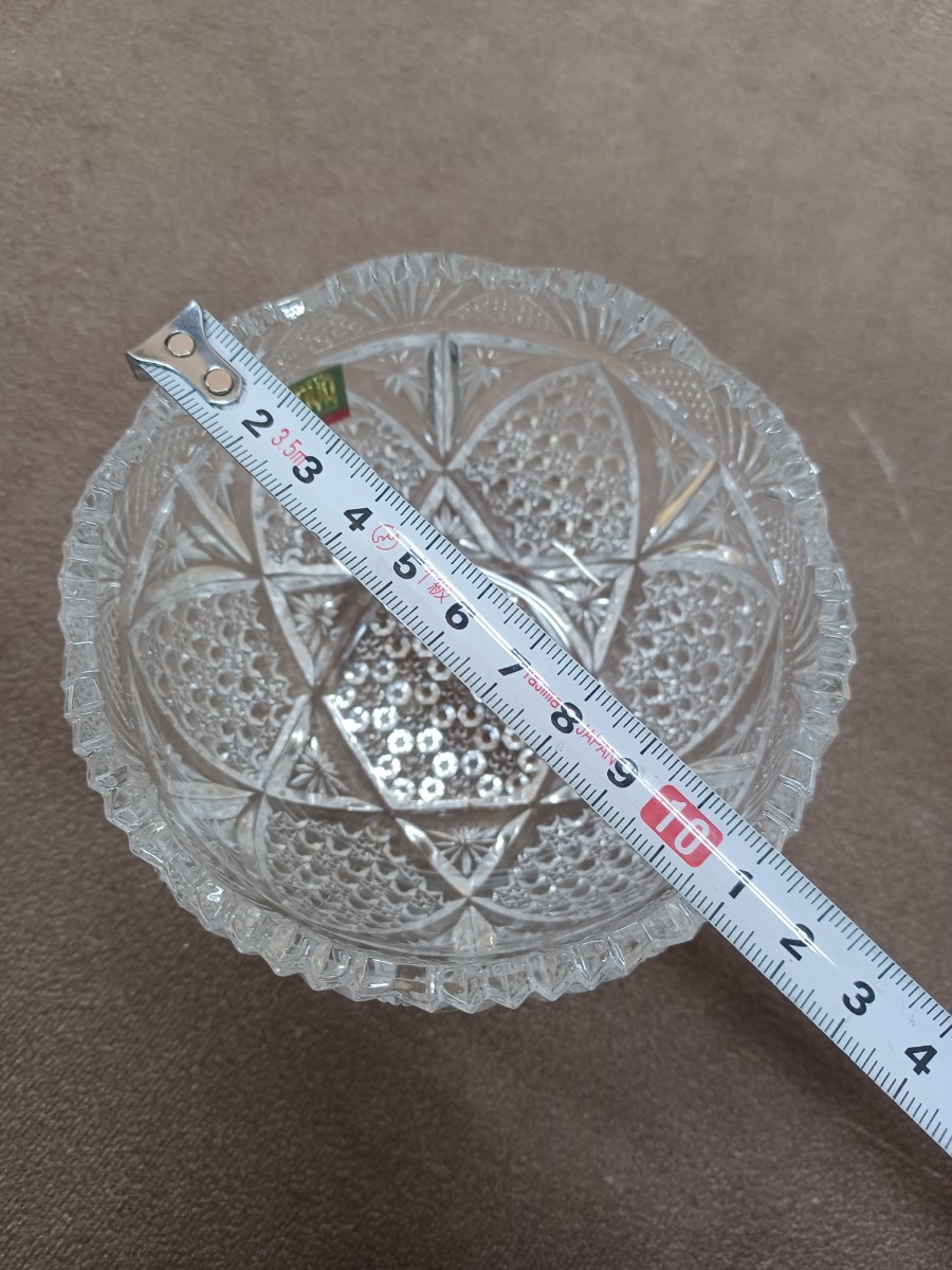  HOYA ホヤ クリスタル 小鉢 ボウル 食器 5個セット 硝子 ガラス 直径約11cm×高さ約6.7cm デザートボウル サラダボウル 食器 昭和レトロ の画像5