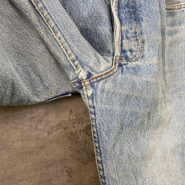 Levi's501 スペイン製 ライトブルー デニムジーンズパンツ 赤タブ ボタンフライ W32 L34 実寸W32in 501-0114 USA 海外輸入 古着 L1-N089_画像4