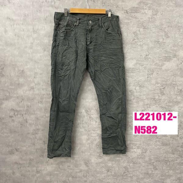 Levi's508TM グレー ジップフライ チノ カラーパンツ W32L30 実寸W34in 白タブ 16508-0330 USA 海外輸入 古着 L221012-N582_画像1