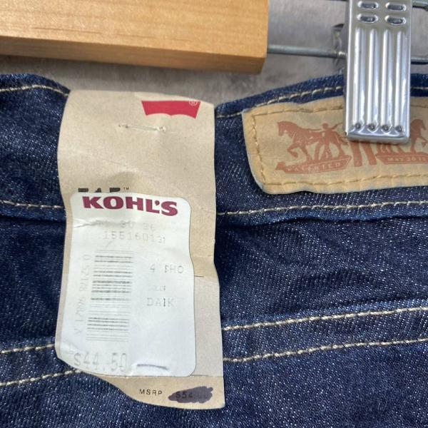 Levi's515TM インディゴブルー ブーツカット デニムジーンズパンツ W33L30 実寸W37in 赤タブ 15516-0137 USA 海外輸入 古着 L221210-N715_画像6