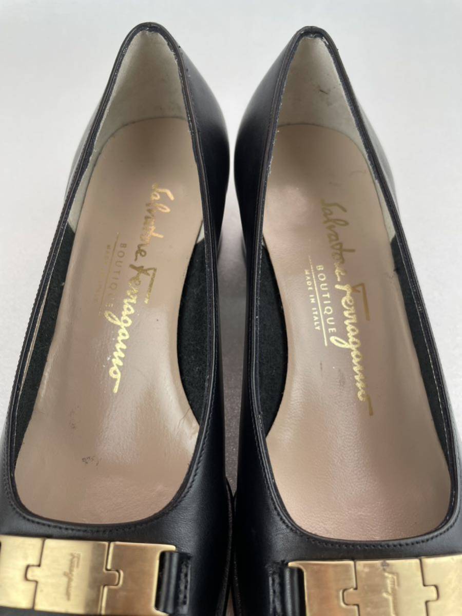 真734 未使用品【Salvatore Ferragamo/サルヴァトーレ フェラガモ】Salvatore Ferragamo BOUTIQUE ヒール 靴 レディース　4 1/2 C 22cm？_画像4