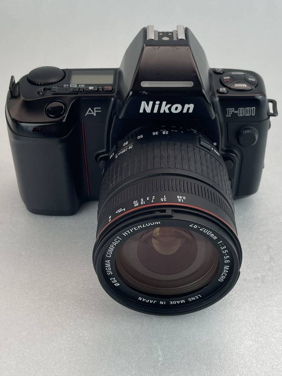 真767【Nikon/ニコン】Nikon F−801 レンズ付き　SIGMA COMPACT HYPERZOOM 28−200mm 1:3.5−5.6 MACRO φ62 カメラ_画像1