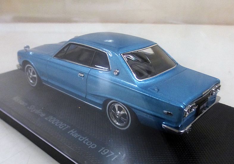 EBBRO エブロ 1/43 Nissan Skyline 2000GT Hardtop 1971（ブルーM） _画像2