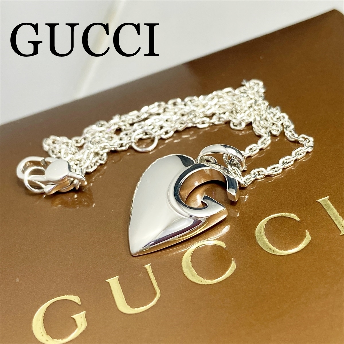  new goods finish records out of production Gucci GUCCI G Logo Heart necklace silver 925