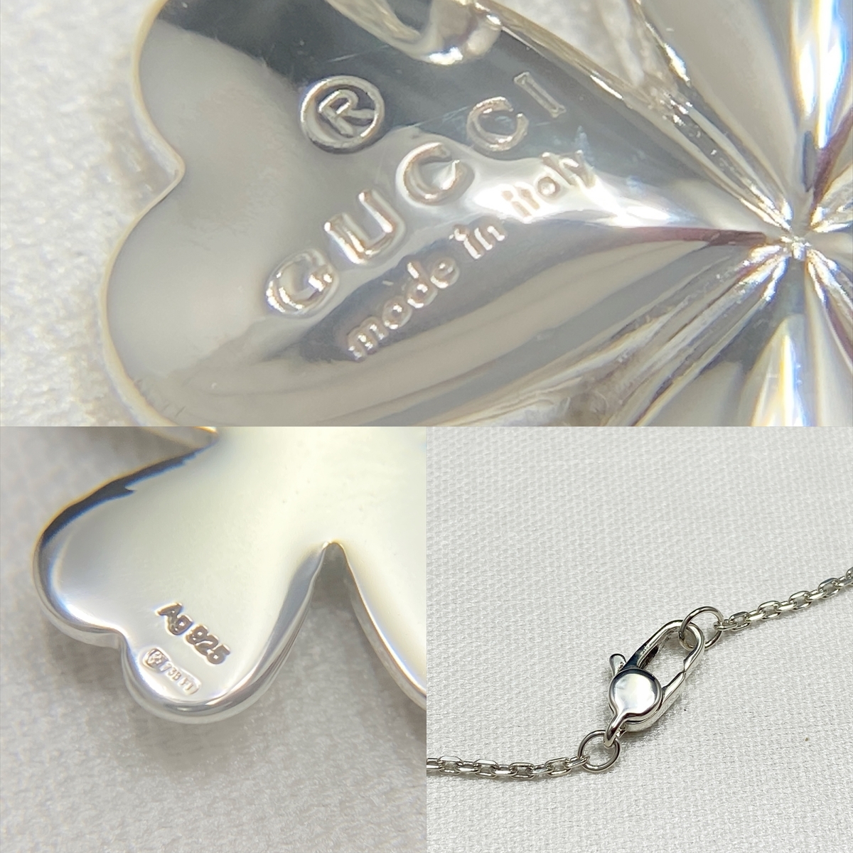 新品仕上 グッチ GUCCI クローバー 四つ葉 Gロゴ ネックレス 新品仕上 グッチ GUCCI クローバー 四つ葉 Gロゴ ネックレス