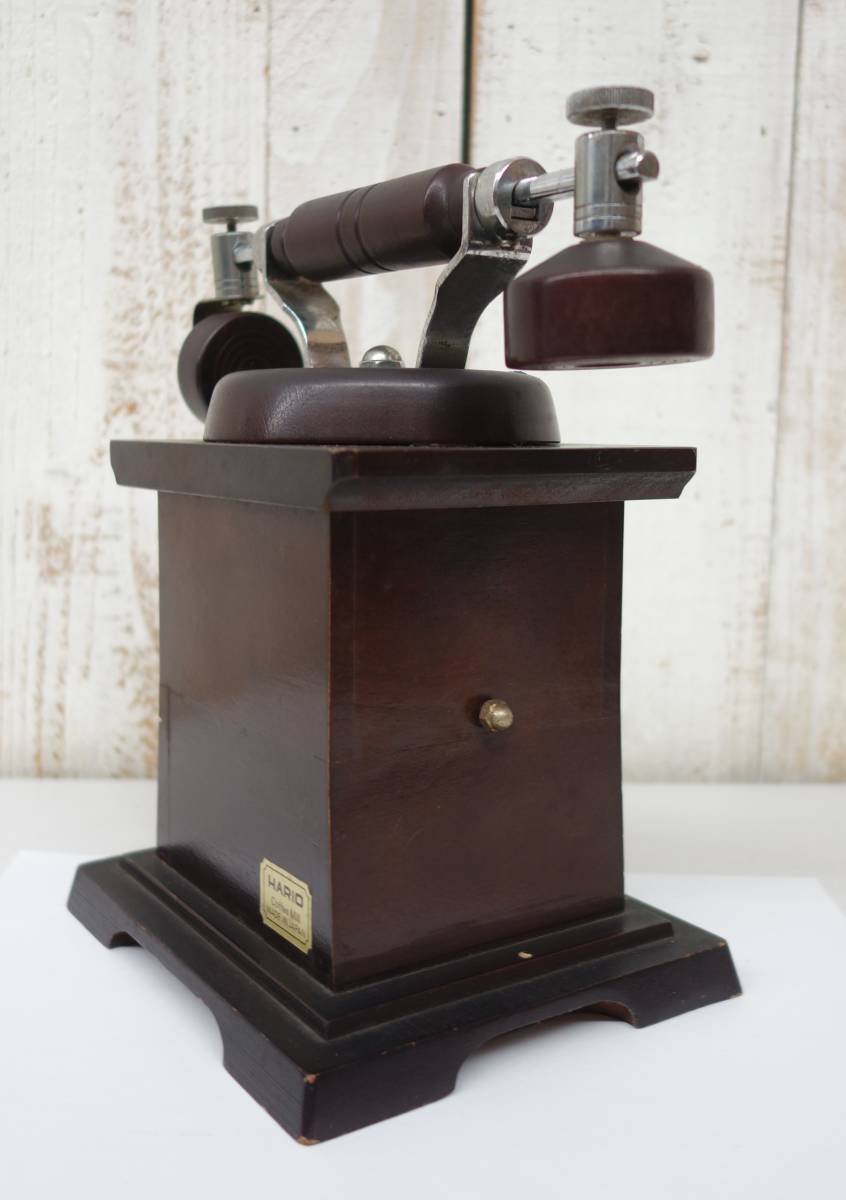 レトロコレクション　当時物＊HARIO ハリオ＊COFFEE MILL BAROQUE コーヒーミル　バロック ＊電話機　テレフォン型　手動式 ＊アンティーク_画像8