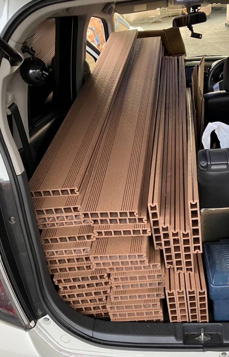 ウッドデッキ 床板材 樹脂製 ウッドデッキ　人工木 DIY ブラウン 単品１枚最大 3900mm×180ｍｍ×30mm 引き取り大歓迎2_画像5