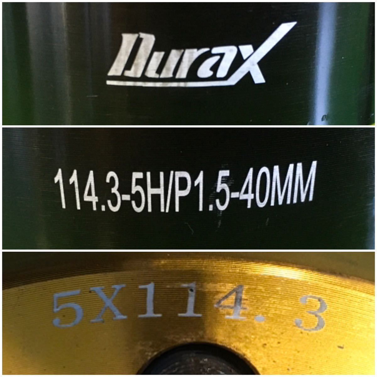 NS647 中古 トヨタ 17系クラウンマジェスタ JZS177 JZS175 JZS171 DURAX ワイドトレッドスペーサー PCD114.3 M12 P1.5 5H 40mm 4枚セット_画像7