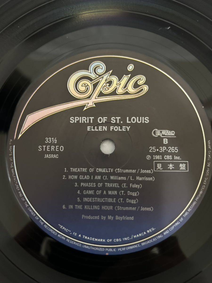 ◎O385◎LP レコード ELLEN FOLEY エレン・フォーリー/SPIRIT OF ST. LOUIS 悲しみシアター/25・3P-265/見本盤_画像6