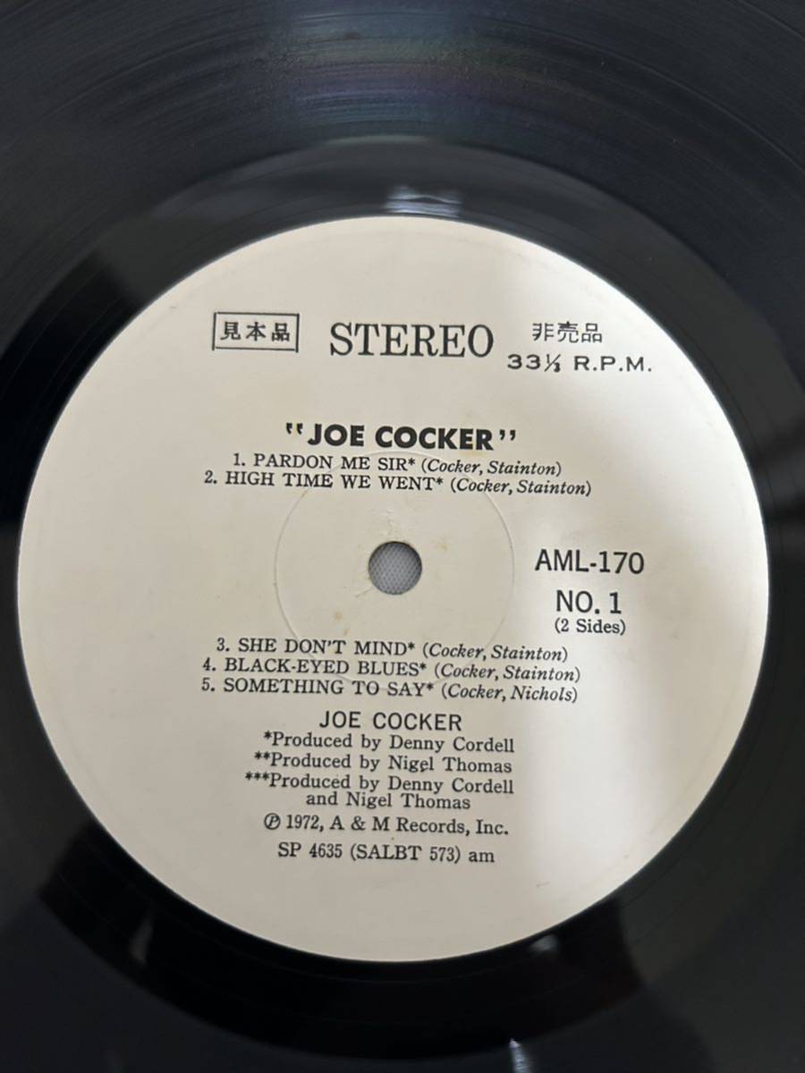 ◎O403◎LP レコード Joe Cocker ジョー・コッカー/デニー・コーデル/ニーゲル・トーマス/バードン・ミー・サー 他/見本盤 非売品 白ラベル_画像5