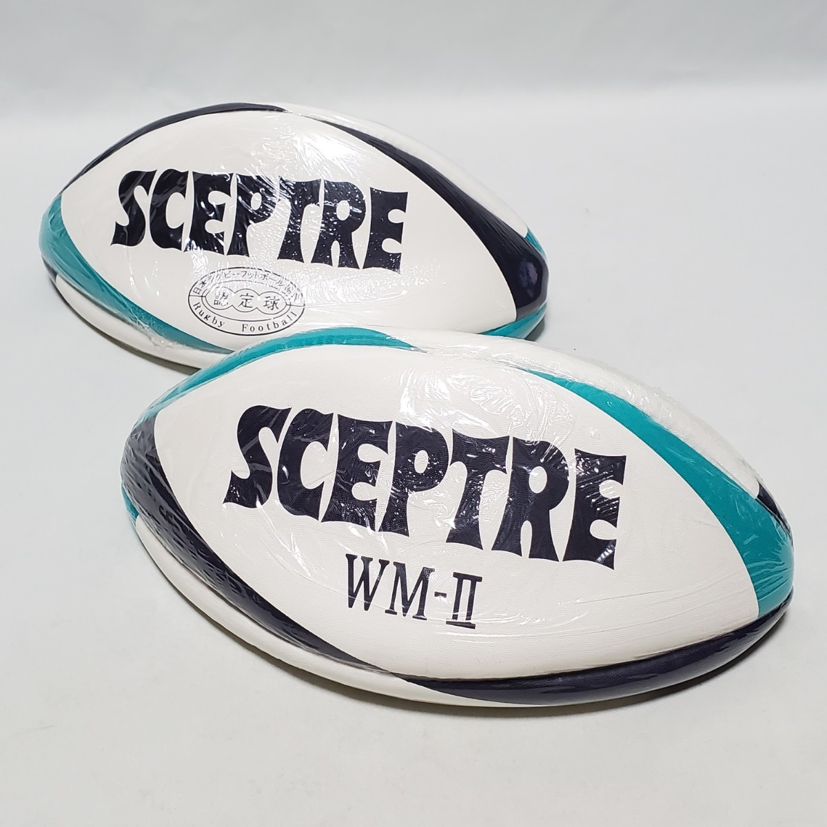 SCEPTRE WM-Ⅱ セプター ワールドモデル ネイビー×ターコイズブルー 5号 ラグビーボール 認定球 2個セット 未使用③ Yahoo!フリマ（旧）
