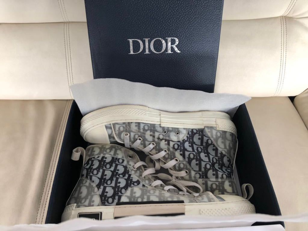 Dior ディオール メンズ ハイカット スニーカー シューズ オブリーク キャンバス 27㎝_画像10