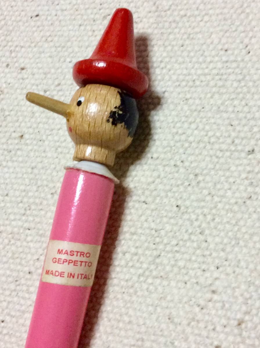 イタリア製　ペン　お土産　 木製　　ボールペン　ピノキオ　　ピノッキオ　　インク切れです_画像5